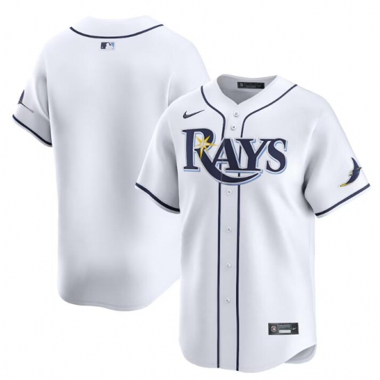 Men's Tampa Bay Rays Blank White Home Limited Stitched Baseball Jersey - Ujersey