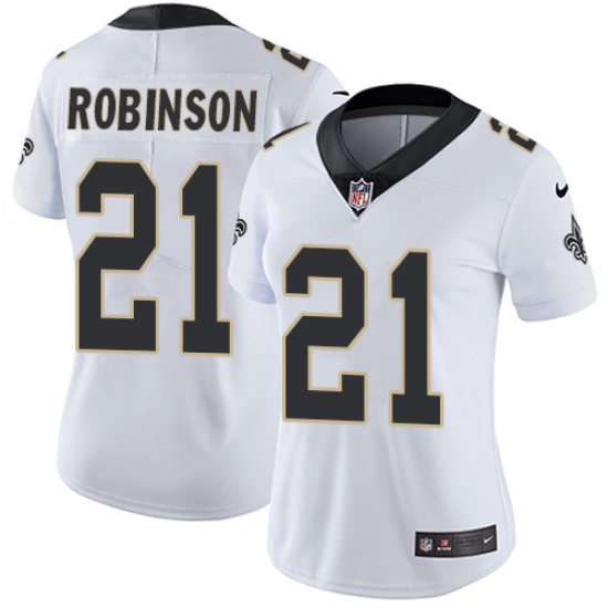 Women's Nike New Orleans Saints #21 Patrick Robinson White Vapor Untouchable Limited Player NFL Jersey - Ujersey