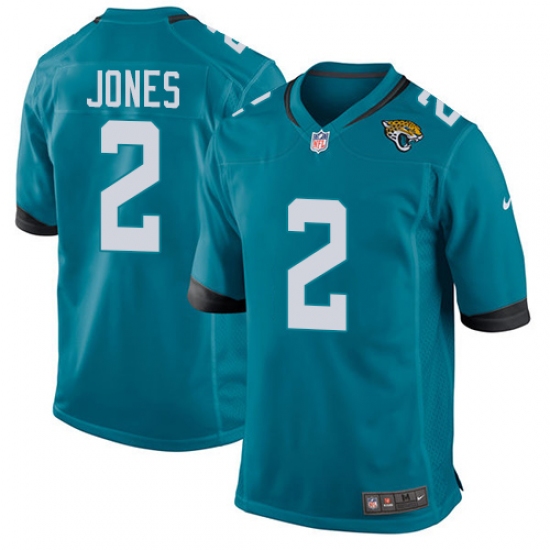Men's Nike Jacksonville Jaguars #2 Landry Jones Game Teal Green Alternate NFL Jersey - Ujersey