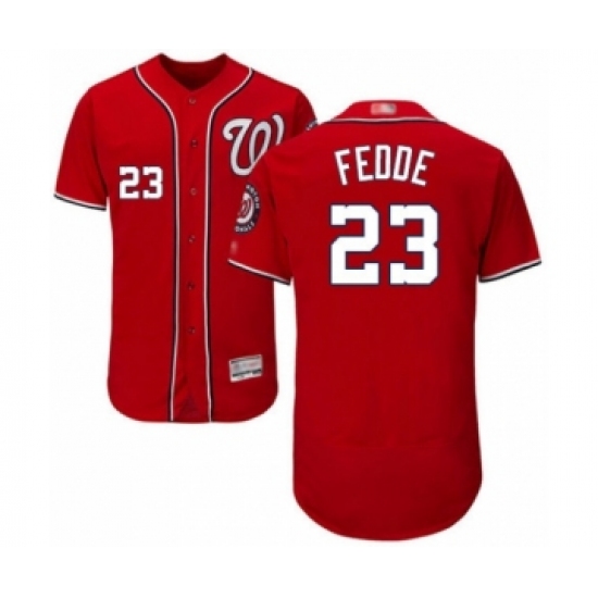 Men's Washington Nationals #23 Erick Fedde Red Alternate Flex Base Authentic Collection Baseball Player Jersey - Ujersey