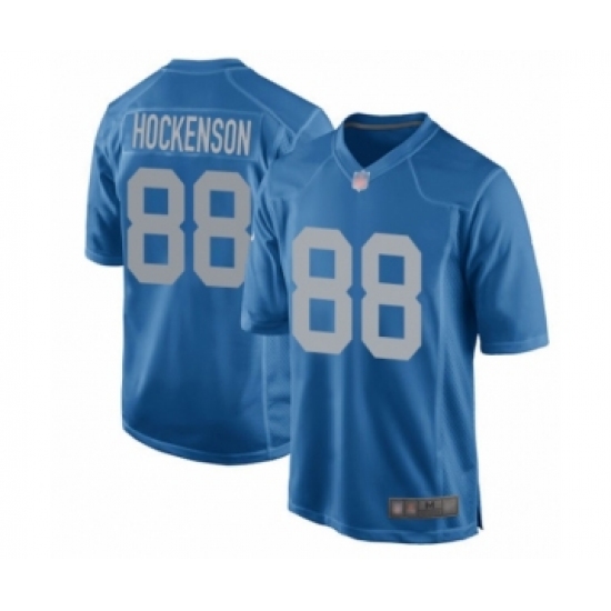 Men's Detroit Lions #88 T.J. Hockenson Game Blue Alternate Football Jersey - Ujersey