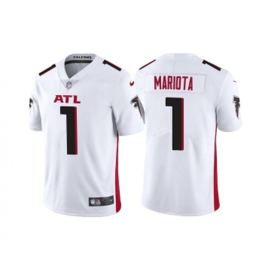 Men's Atlanta Falcons #1 Marcus Mariota White Vapor Untouchable Limited Stitched Jersey