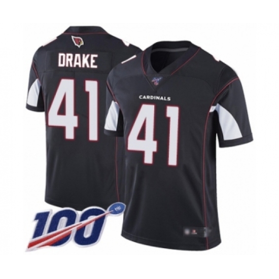 Men's Arizona Cardinals #41 Kenyan Drake Black Alternate Vapor Untouchable Limited Player 100th Season Football Jersey - Ujersey