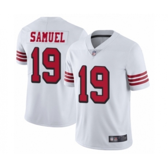 Men's San Francisco 49ers #19 Deebo Samuel Limited White Rush Vapor Untouchable Football Jersey - Ujersey