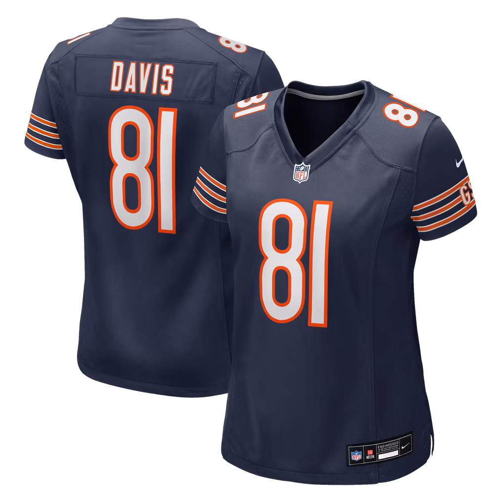 Women's Chicago Bears Kaden Davis Nike Navy Team Game Jersey - Ujersey
