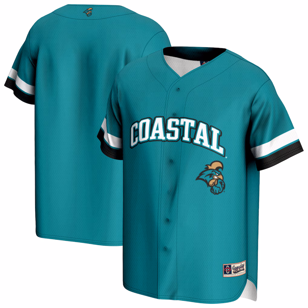 Youth GameDay Greats Teal Coastal Carolina Chanticleers Baseball Jersey - Ujersey