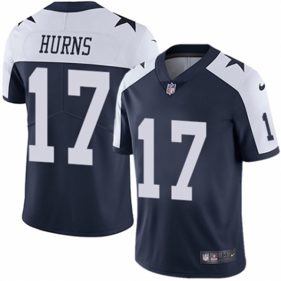 Men's Nike Dallas Cowboys #17 Allen Hurns Navy Blue Throwback Alternate Vapor Untouchable Limited Player NFL Jersey - Ujersey