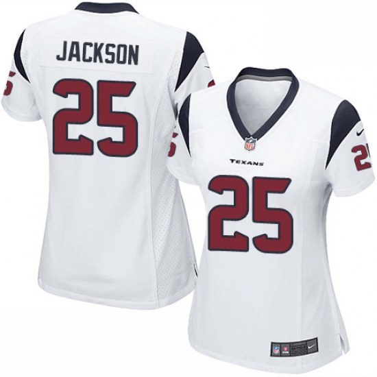 Women's Nike Houston Texans #25 Kareem Jackson Game White NFL Jersey - Ujersey
