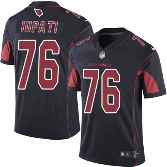 Men's Nike Arizona Cardinals #76 Mike Iupati Limited Black Rush Vapor Untouchable NFL Jersey - Ujersey