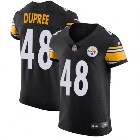 Men's Nike Pittsburgh Steelers #48 Bud Dupree Black Team Color Vapor Untouchable Elite Player NFL Jersey - Ujersey