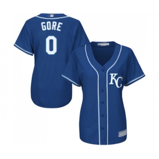 Women's Kansas City Royals #0 Terrance Gore Replica Blue Alternate 2 Cool Base Baseball Jersey - Ujersey