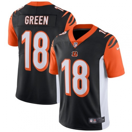 Youth Nike Cincinnati Bengals #18 A.J. Green Vapor Untouchable Limited Black Team Color NFL Jersey - Ujersey