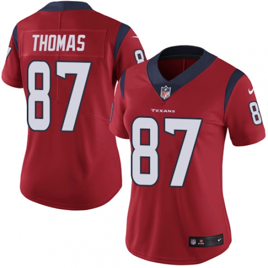 Women's Nike Houston Texans #87 Demaryius Thomas Red Alternate Vapor Untouchable Limited Player NFL Jersey - Ujersey