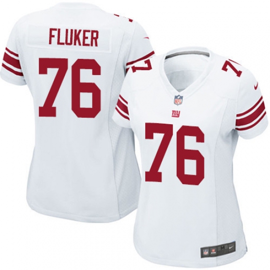 Women's Nike New York Giants #76 D.J. Fluker Game White NFL Jersey - Ujersey