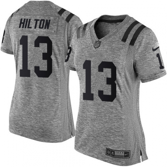 Women's Nike Indianapolis Colts #13 T.Y. Hilton Limited Gray Gridiron NFL Jersey - Ujersey