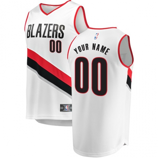 Men's Portland Trail Blazers Fanatics Branded White Fast Break Custom Replica Jersey - Association Edition - Ujersey