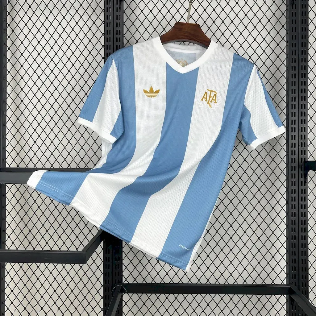 Argentina Soccer Jersey Custom Shirt 2024 50th Anniversary - ujerseystore