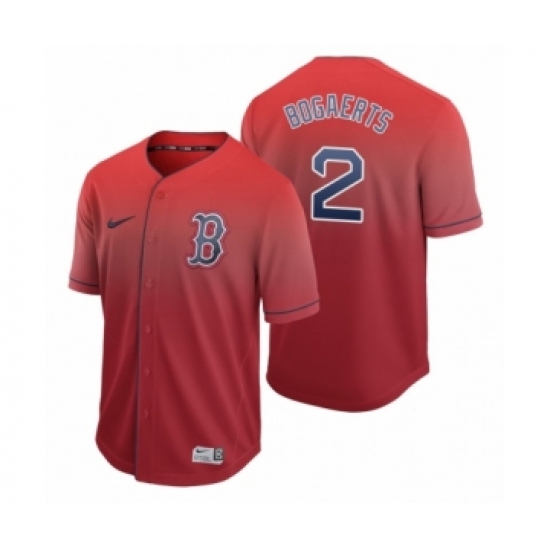 Men's Boston Red Sox #2 Xander Bogaerts Red Fade Nike Jersey - Ujersey