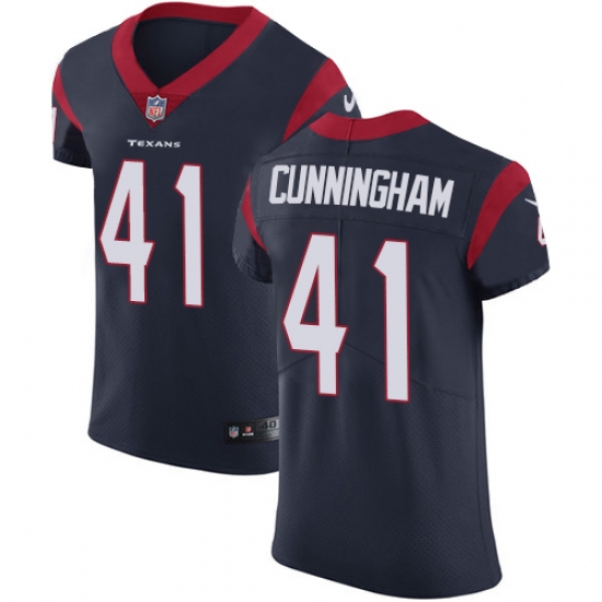 Men's Nike Houston Texans #41 Zach Cunningham Navy Blue Team Color Vapor Untouchable Elite Player NFL Jersey - Ujersey