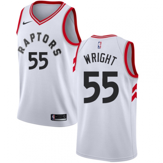 Men's Nike Toronto Raptors #55 Delon Wright Swingman White NBA Jersey - Association Edition - Ujersey
