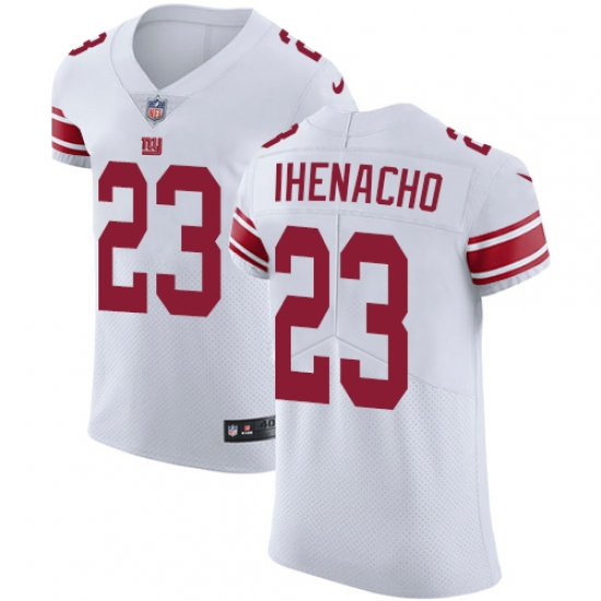 Men's Nike New York Giants #23 Duke Ihenacho White Vapor Untouchable Elite Player NFL Jersey - Ujersey