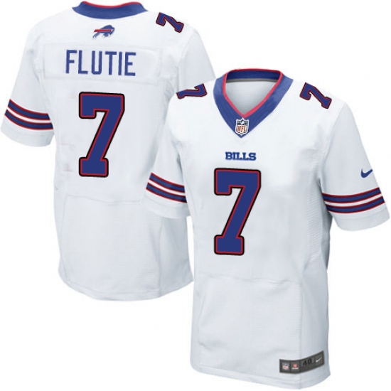 Men's Nike Buffalo Bills #7 Doug Flutie Elite White NFL Jersey - Ujersey
