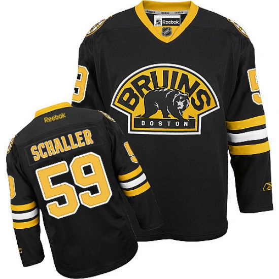 Men's Reebok Boston Bruins #59 Tim Schaller Authentic Black Third NHL Jersey - Ujersey