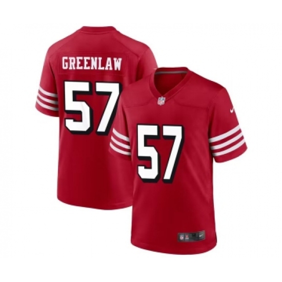 Men's Nike San Francisco 49ers #57 Dre Greenlaw New Red Football Stitched Game Jersey