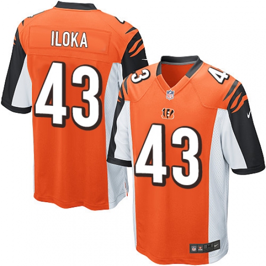 Men's Nike Cincinnati Bengals #43 George Iloka Game Orange Alternate NFL Jersey - Ujersey