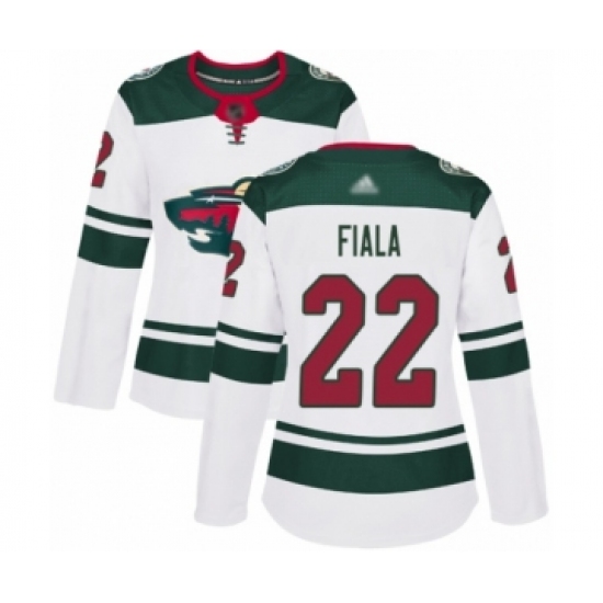 Women's Minnesota Wild #22 Kevin Fiala Authentic White Away Hockey Jersey