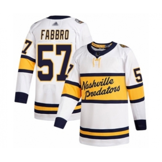 Youth Nashville Predators #57 Dante Fabbro Authentic White 2020 Winter Classic Hockey Jersey - Ujersey