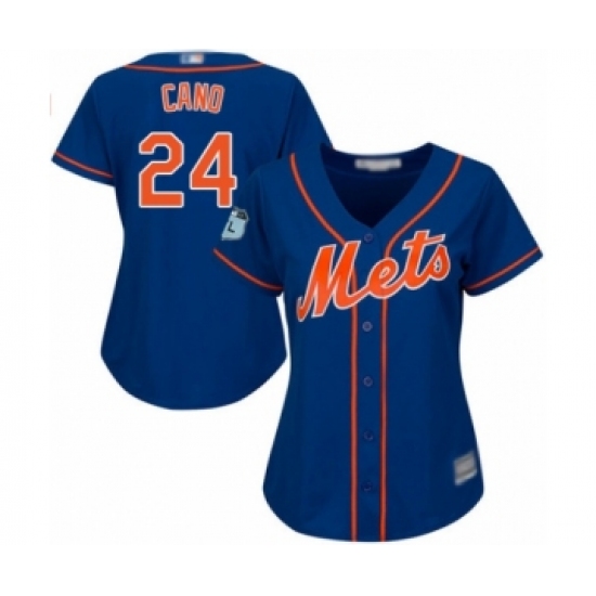 Women's New York Mets #24 Robinson Cano Authentic Royal Blue Alternate Home Cool Base Baseball Jersey - Ujersey