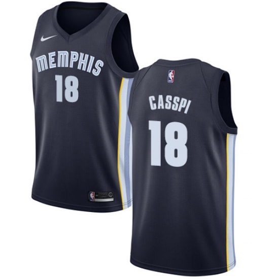 Women's Nike Memphis Grizzlies #18 Omri Casspi Swingman Navy Blue NBA Jersey - Icon Edition - Ujersey
