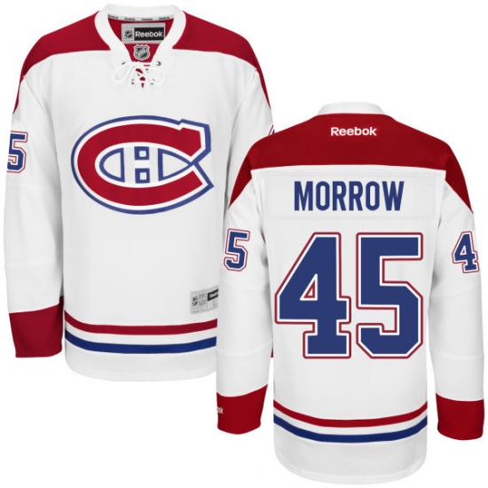 Women's Reebok Montreal Canadiens #45 Joe Morrow Authentic White Away NHL Jersey - Ujersey