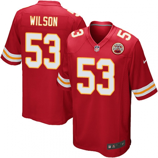 Men's Nike Kansas City Chiefs #53 Ramik Wilson Game Red Team Color NFL Jersey - Ujersey