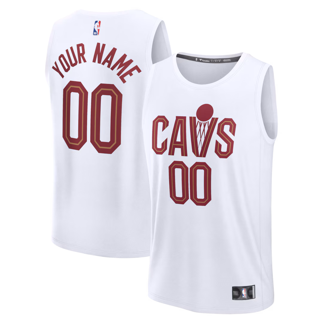 Youth Cleveland Cavaliers Fanatics White Fastbreak Custom Jersey - Association Edition - Ujersey