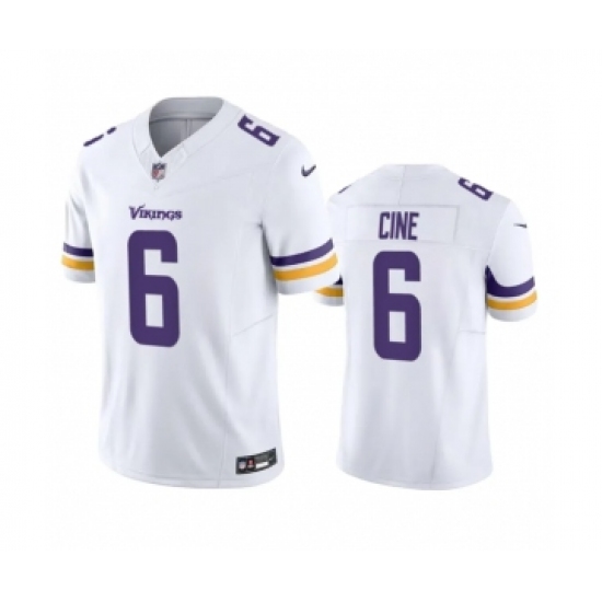 Men's Minnesota Vikings #6 Lewis Cine White 2023 F.U.S.E. Vapor Untouchable Stitched Jersey - Ujersey