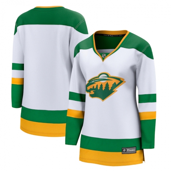 Women's Minnesota Wild Fanatics Branded Blank White 2020-21 Special Edition Breakaway Jersey