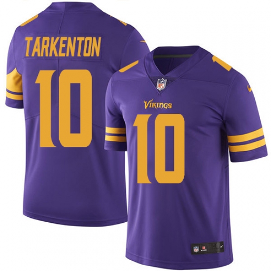 Youth Nike Minnesota Vikings #10 Fran Tarkenton Limited Purple Rush Vapor Untouchable NFL Jersey - Ujersey