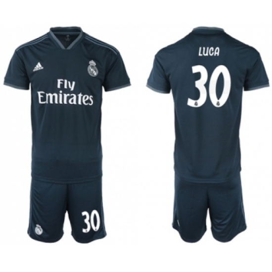 Real Madrid #30 Luca Away Soccer Club Jersey