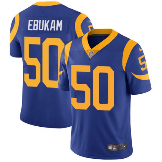 Youth Nike Los Angeles Rams #50 Samson Ebukam Royal Blue Alternate Vapor Untouchable Limited Player NFL Jersey - Ujersey