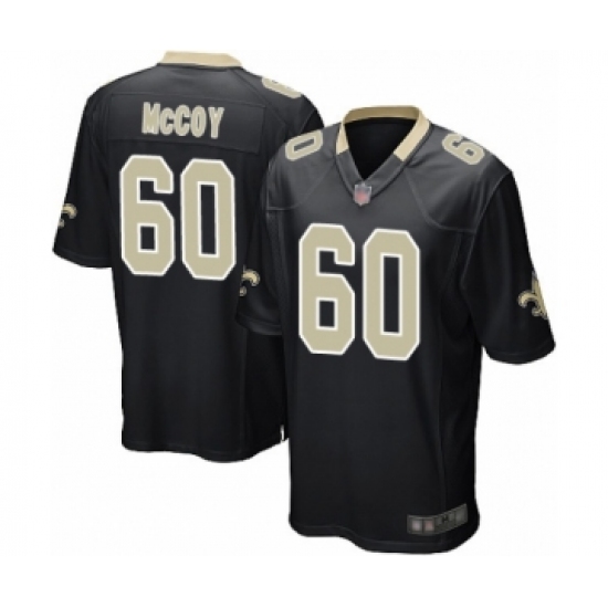 Men's New Orleans Saints #60 Erik McCoy Game Black Team Color Football Jersey - Ujersey
