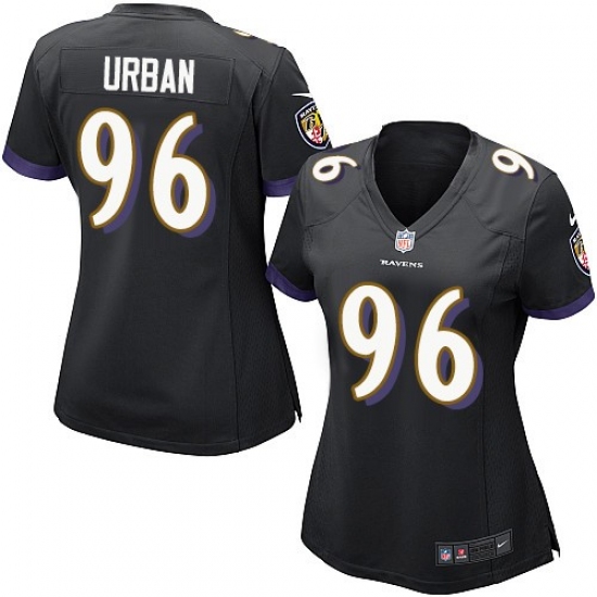 Women's Nike Baltimore Ravens #96 Brent Urban Game Black Alternate NFL Jersey - Ujersey