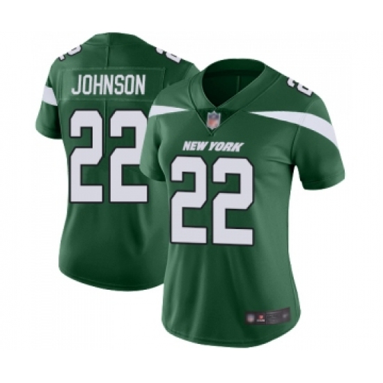 Women's New York Jets #22 Trumaine Johnson Green Team Color Vapor Untouchable Limited Player Football Jersey - Ujersey