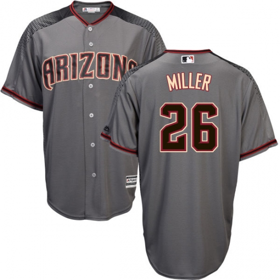 Men's Majestic Arizona Diamondbacks #26 Shelby Miller Authentic Grey Road Cool Base MLB Jersey - Ujersey