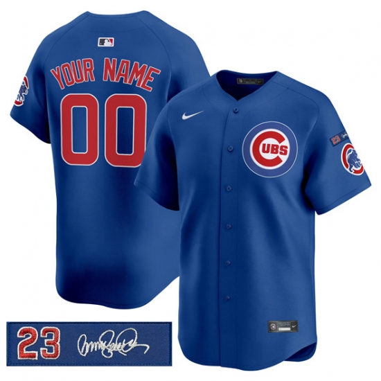 Men’s Chicago Cubs Active Player Custom Royal 'Ryne Sandberg Tribute' Vapor Limited V3 Stitched Baseball Jersey - Ujersey