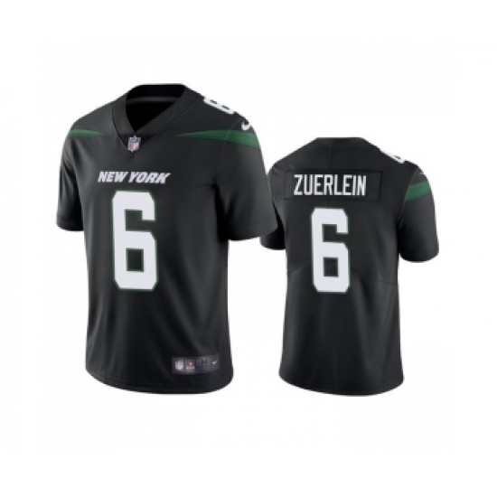 Men's New York Jets #6 Greg Zuerlein Black Vapor Untouchable Limited Stitched Jersey - Ujersey