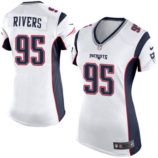 Women's Nike New England Patriots #95 Derek Rivers Game White NFL Jersey - Ujersey