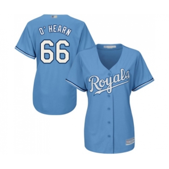 Women's Kansas City Royals #66 Ryan O Hearn Replica Light Blue Alternate 1 Cool Base Baseball Jersey - Ujersey