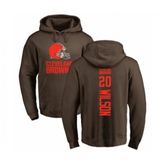 Football Cleveland Browns #20 Howard Wilson Brown Backer Pullover Hoodie - Ujersey